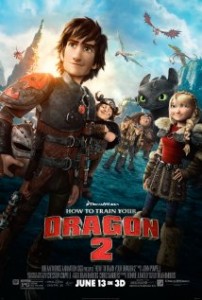 Hiccup stands bravely in front as other characters look toward him admiringly