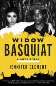 Mallouk and Basquiat sit, her arm across his shoulder, with a fat scrawl of yellow paint obscures their midsections and holds the book title.
