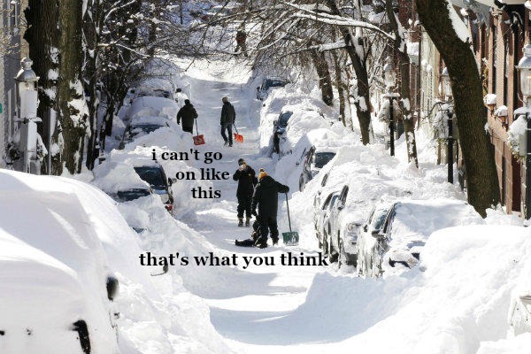 Beckett Quotes on Photos of Boston's Snow
